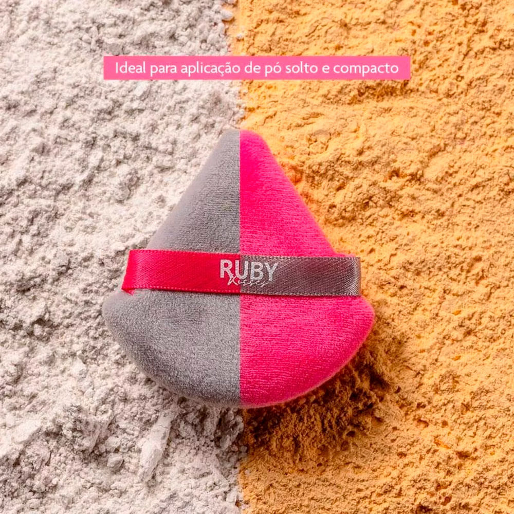 Esponja Puff Para Pó Triangular Ruby Kisses 1 Unidade