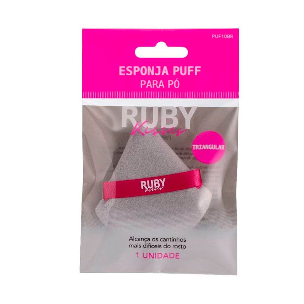 Esponja Puff Para Pó Triangular Ruby Kisses 1 Unidade