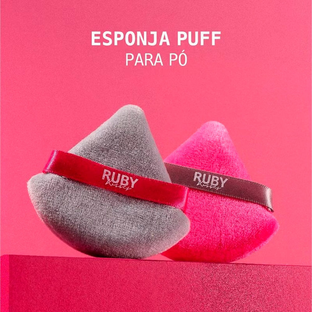 Esponja Puff Para Pó Triangular Ruby Kisses 1 Unidade