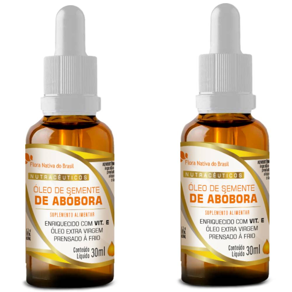 Kit 2 Óleo De Semente De Abóbora Em Gotas Flora Nativa 30ml