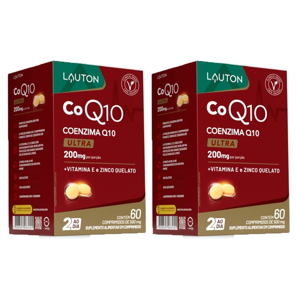 Kit 2 Coenzima Q10 Ultra Lauton 200mg 60 Comprimidos