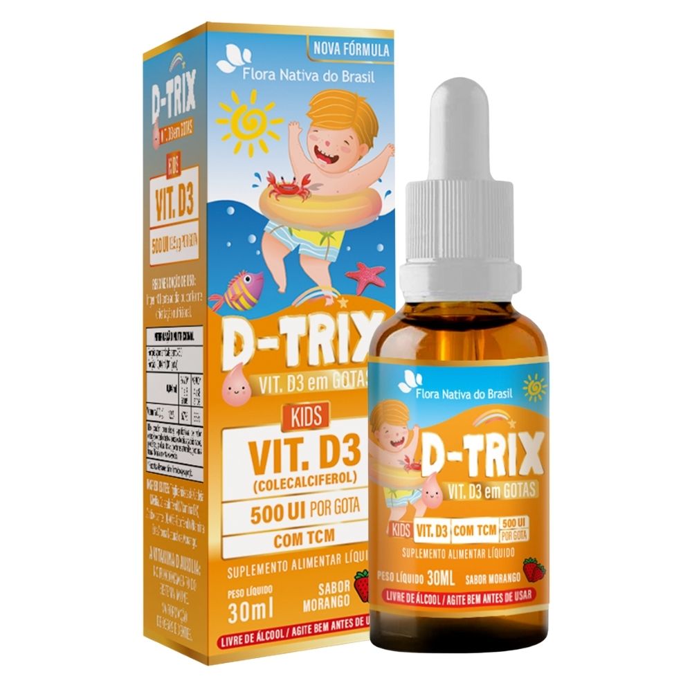 Kit 3 D-Trix Vitamina D3 Infantil Flora Nativa 30ml