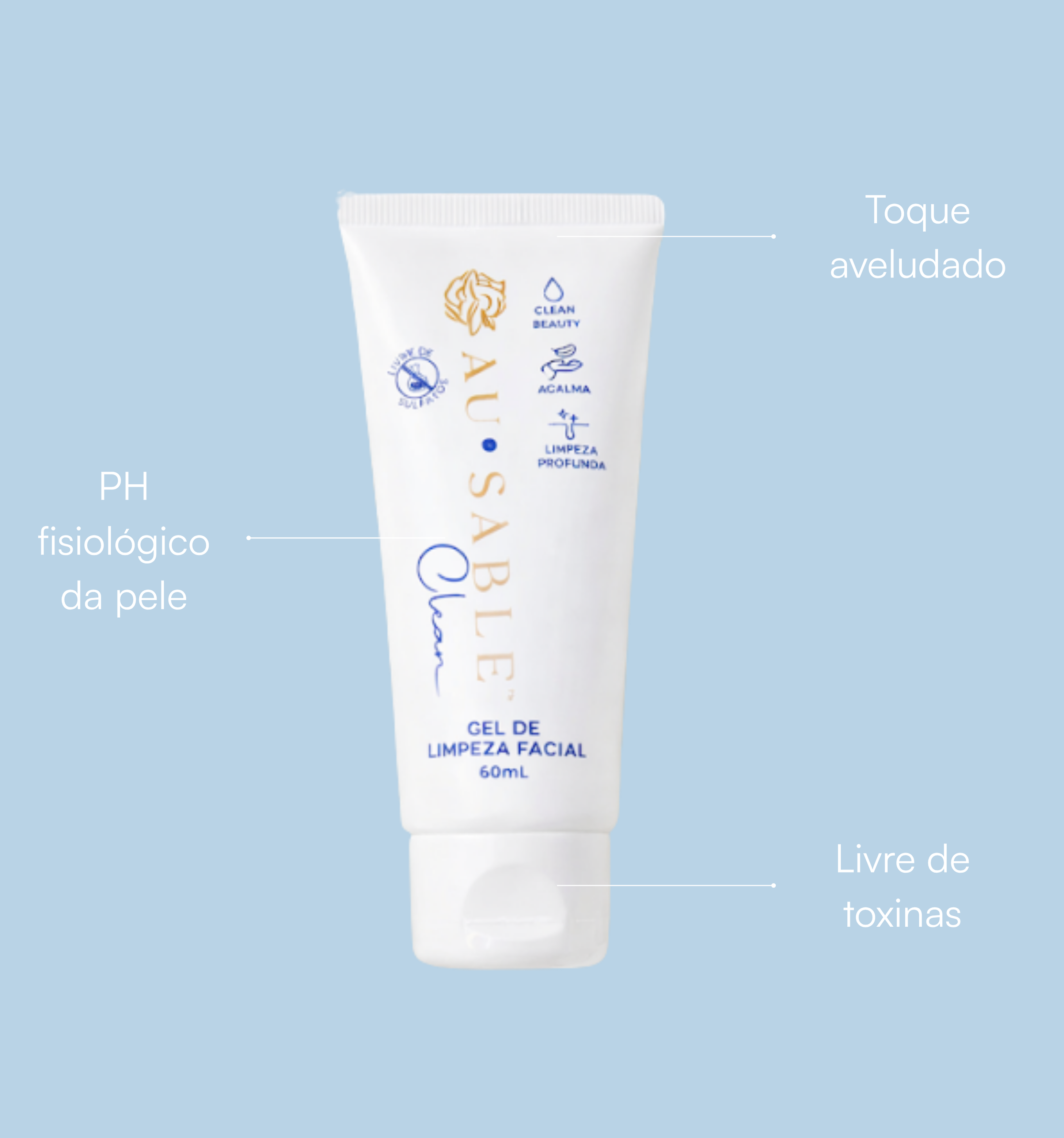 Gel de Limpeza Facial Clean Au Sable 60ml