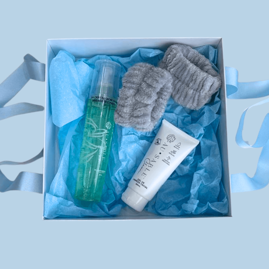 Kit Pure Skin Au Sable Cosmetics Clean + Fresh.Bio + Pulseiras Absorventes de Skincare