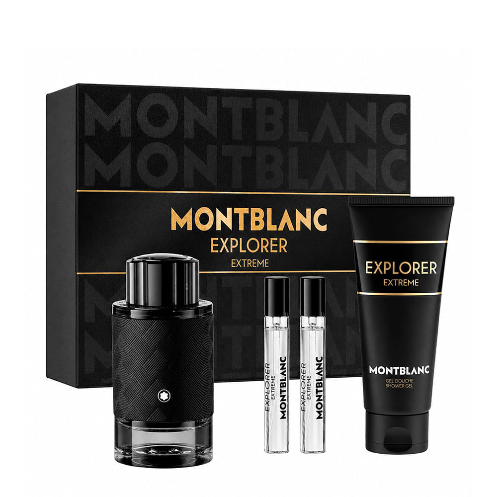 Kit Montblanc Explorer Extreme Masculino Parfum 100ml + 2x 7,5ml + Shower Gel 100ml