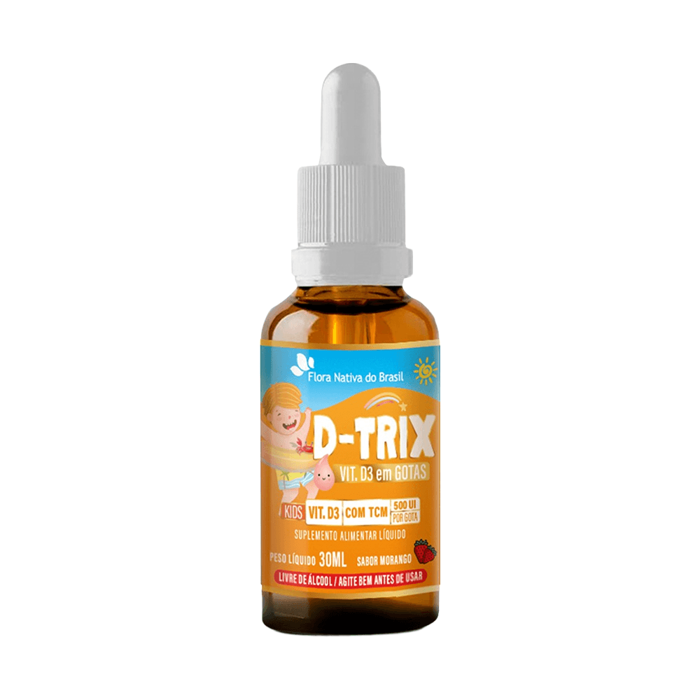 D Trix- Vitamina D3 Kids- 30ml- Morango- Flora Nativa