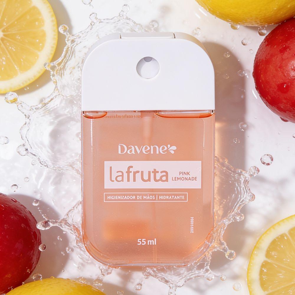 Higienizador de Mãos Spray La Fruta Pink Lemonade Davene 55ml