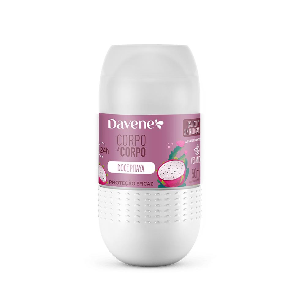 Desodorante Roll-On Antiperspirante Corpo a Corpo Doce Pitaya Davene 50ml