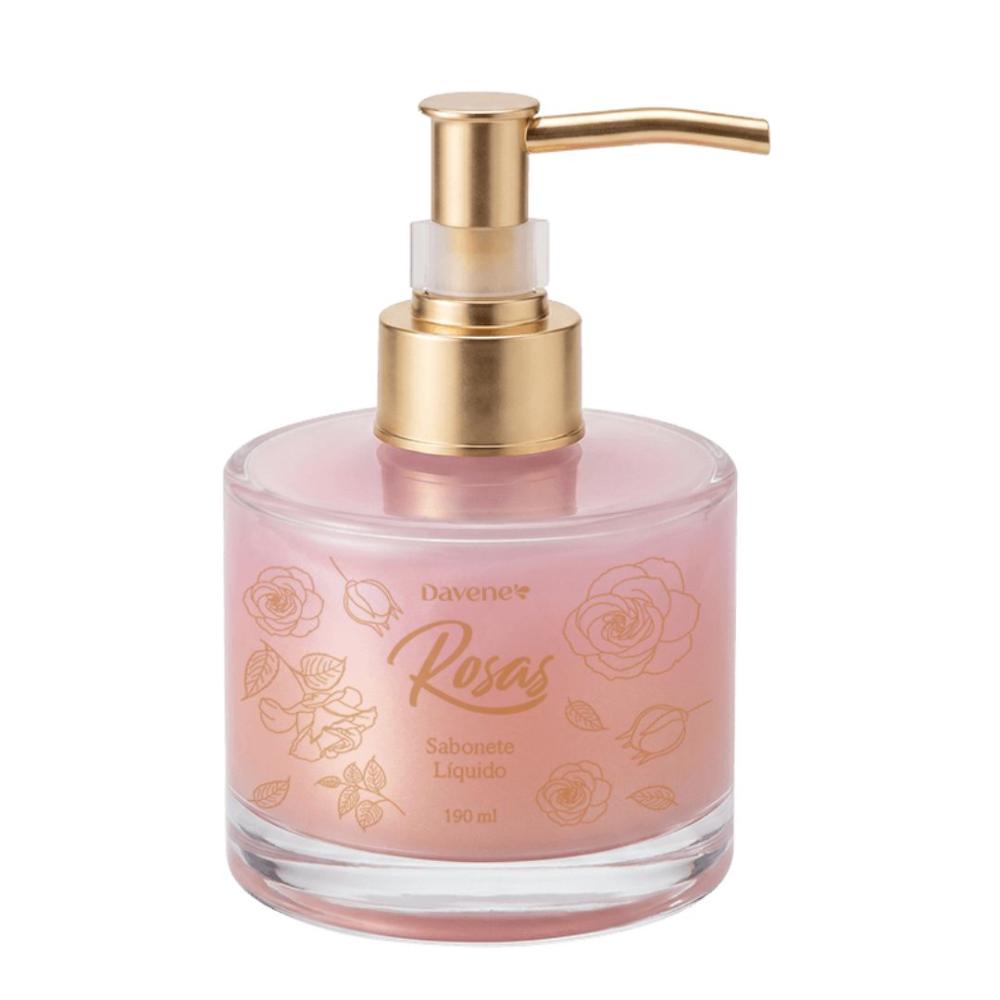 Sabonete Líquido Rosas Rosa Bouquet Essence Davene 190ml