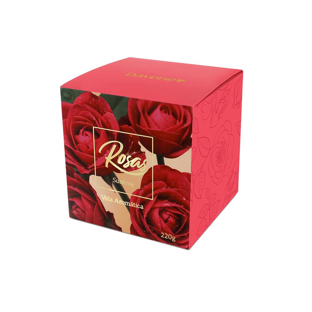 Vela Aromática Rosas Sublime Davene 220g