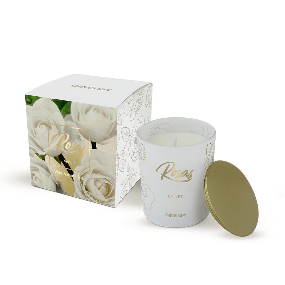 Vela Aromática Rosas Velvet Davene 220g