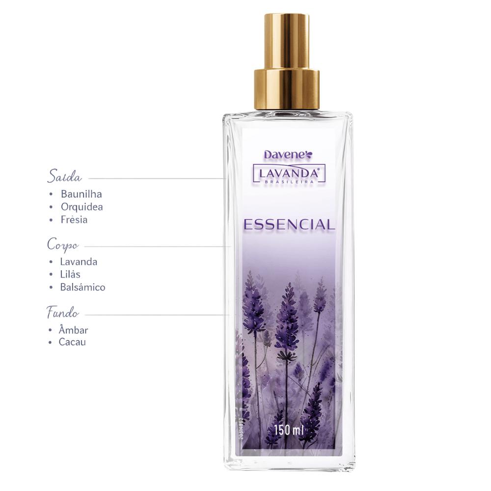 Body Splash Essencial Lavanda Brasileira Davene 150ml