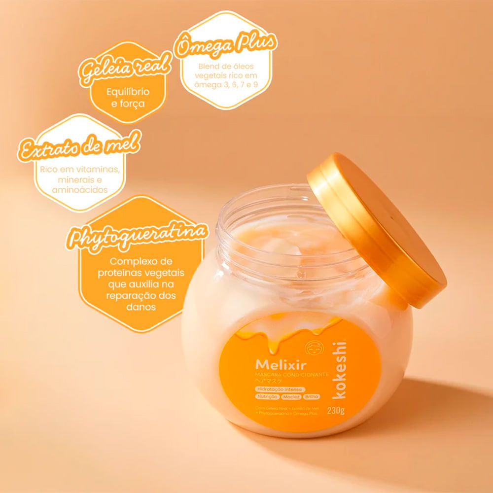 Máscara Capilar Nutritiva Kokeshi Melixir 230g