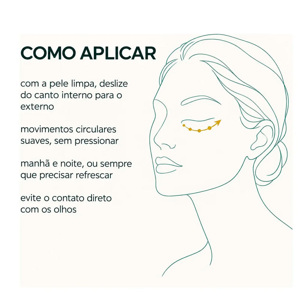 Sérum Roll-On Para Área dos Olhos Adeus Olheiras Kokeshi 10ml
