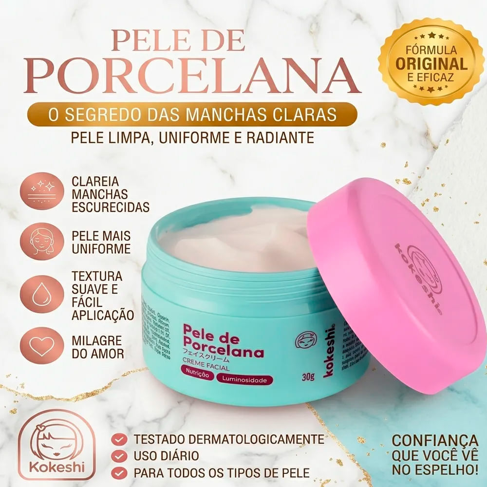 Hidratante Facial Pele de Porcelana Kokeshi 30g
