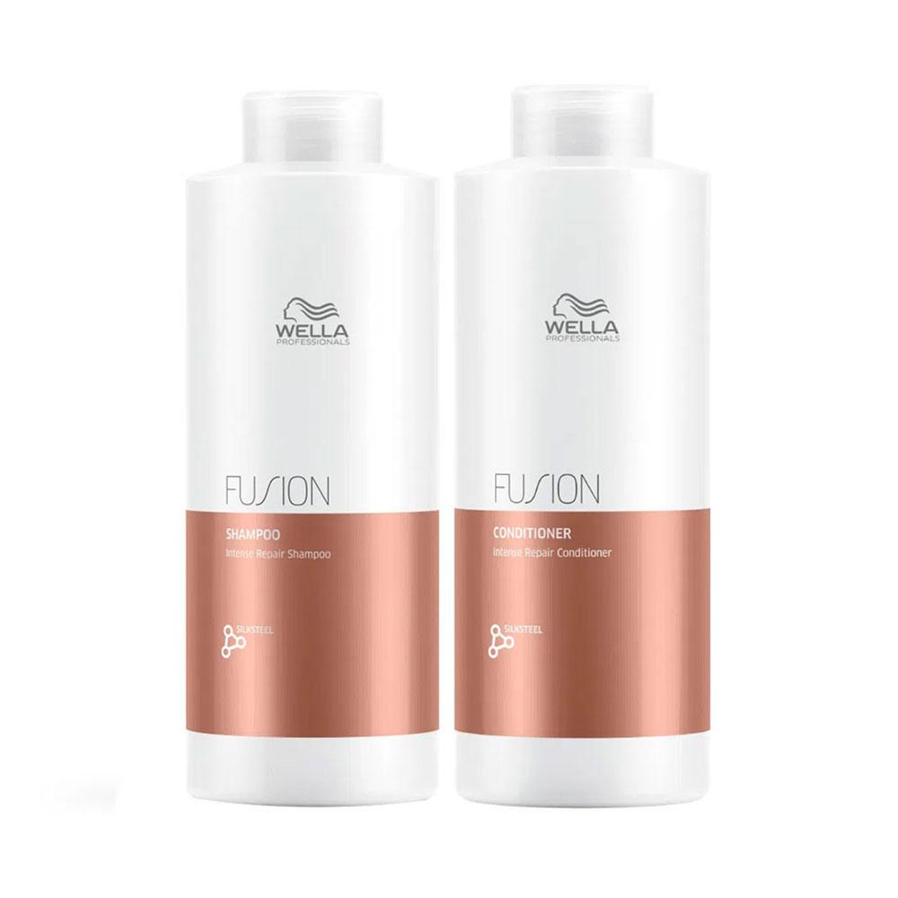 Kit Fusion Wella Shampoo 1L + Condicionador 1L