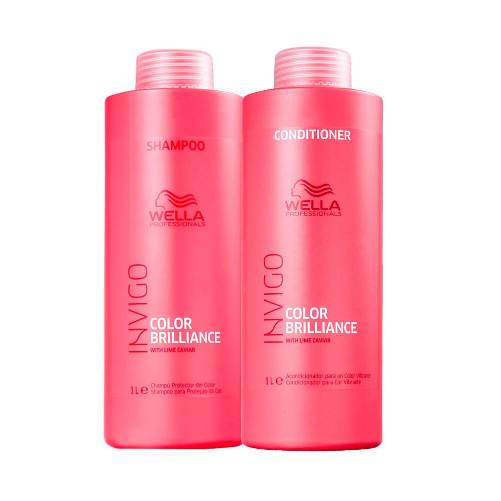 Kit Invigo Color Brilliance Wella Professionals Shampoo 1l + Condicionador 1l
