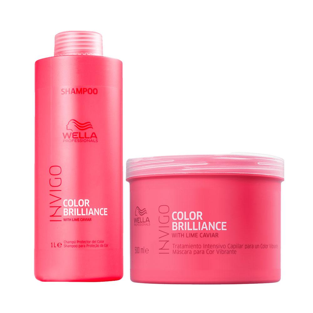 Kit Invigo Color Brilliance Wella Professionals Shampoo 1L + Máscara 500ml