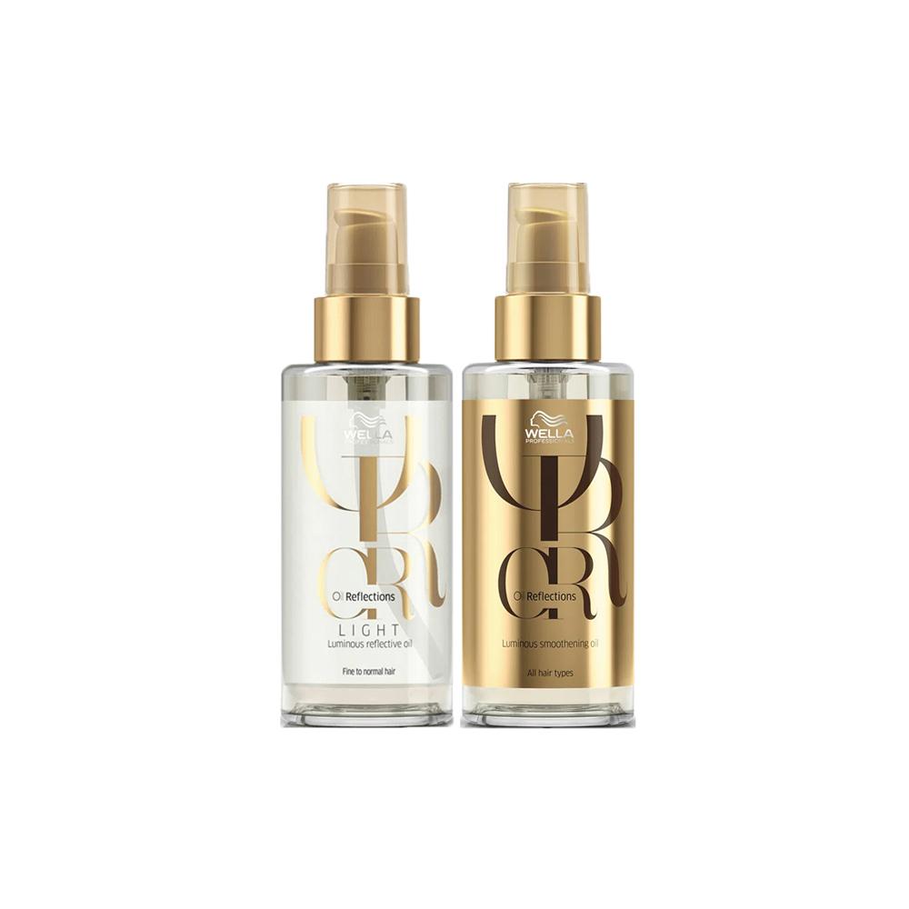 Kit Óleo Capilar Wella Professionals Professionals Oil Reflections 100ml + Oil Reflections Light 100ml