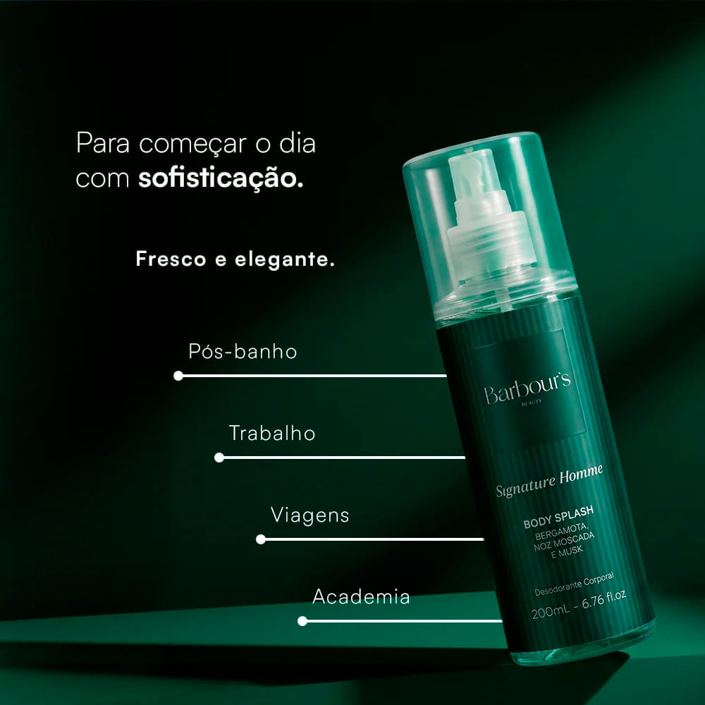 Body Splash Signature Homme Barbour's Beauty 200ml