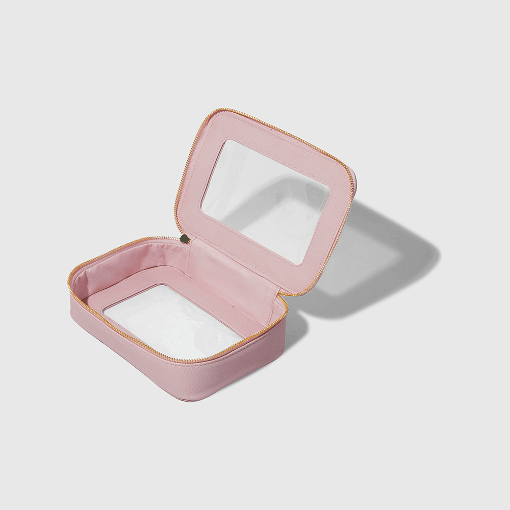 Nécessaire Nude com Transparência Crystal Case