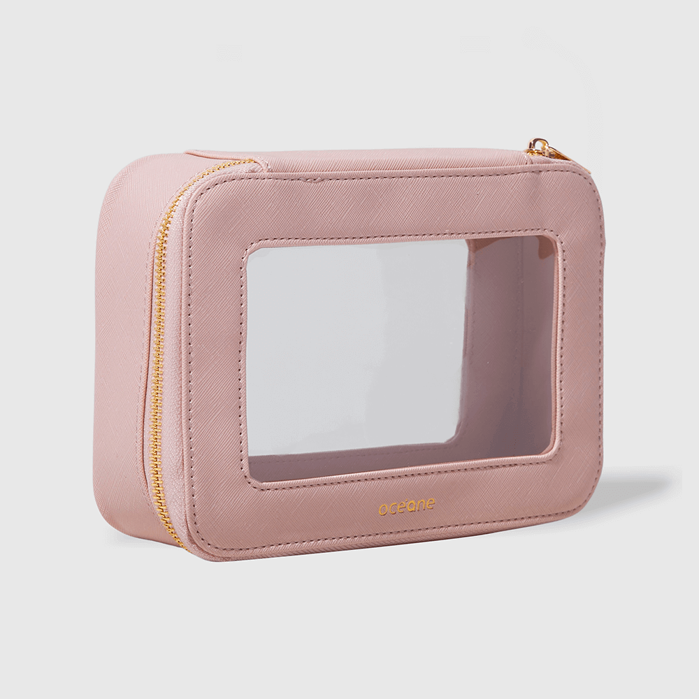 Nécessaire Nude com Transparência Crystal Case