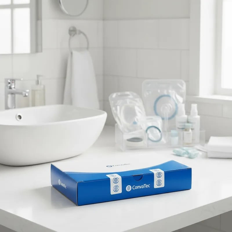 Kit 10 Bolsa De Colostomia Esteem + Flex 1 Peça Convexa Recortável 20mm-25mm