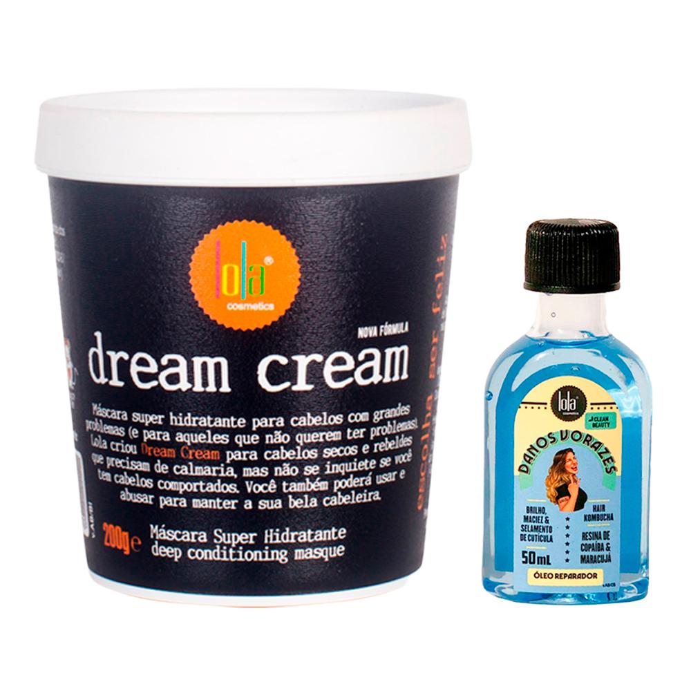 Kit Lola Óleo Danos Vorazes 50ml + Máscara Dream Cream 200g