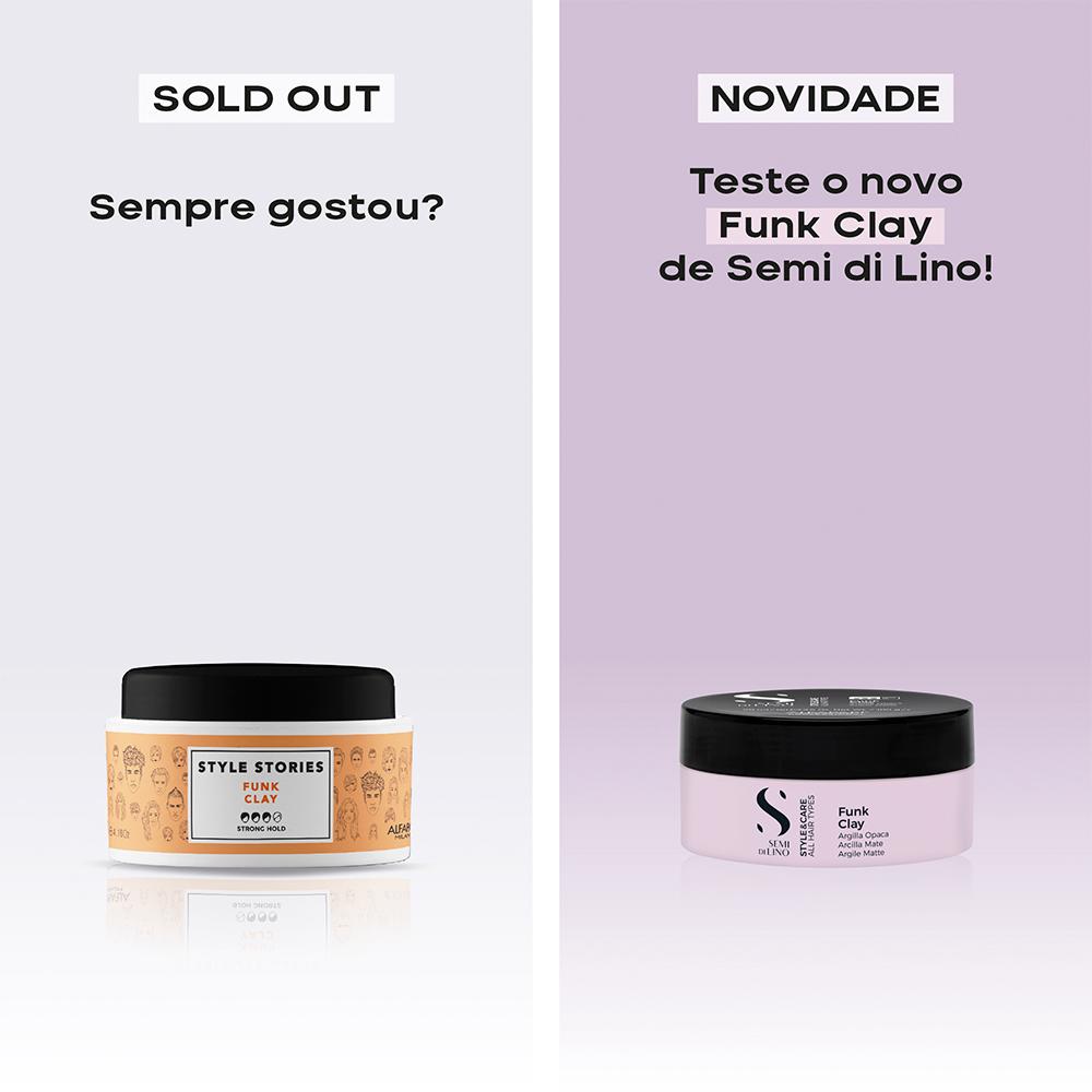Pomada Modeladora Semi di Lino Style & Care Funk Clay Alfaparf Milano 90ml