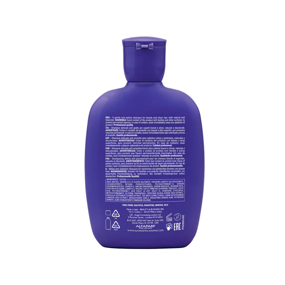 Shampoo Professional Semi Di Lino Blonde AntiYellow Alfaparf Milano 250ml