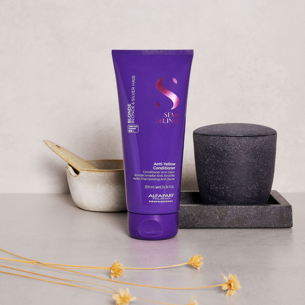 Condicionador Professional Professional Semi Di Lino Blonde Anti-Yellow Alfaparf Milano 200ml