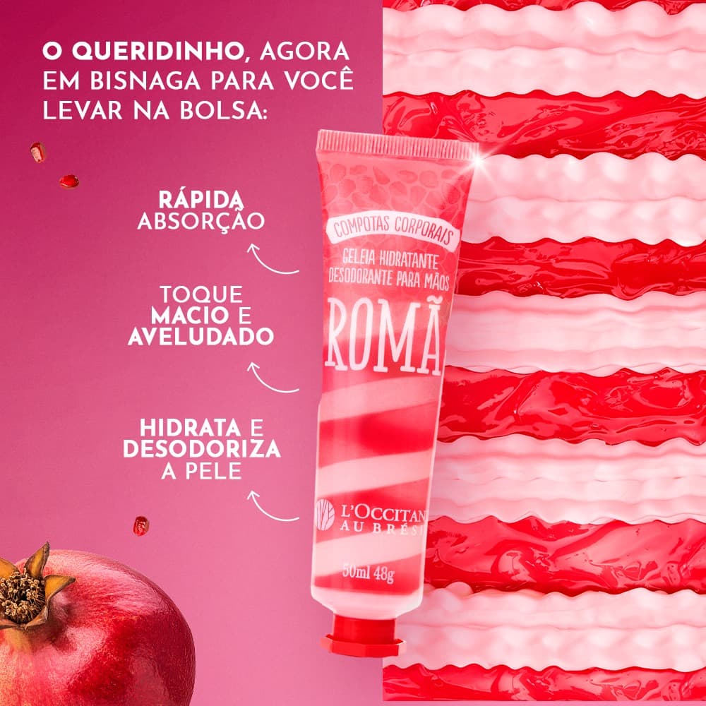 Geleia Hidratante para Mãos Romã L'Occitane Au Brésil 50ml
