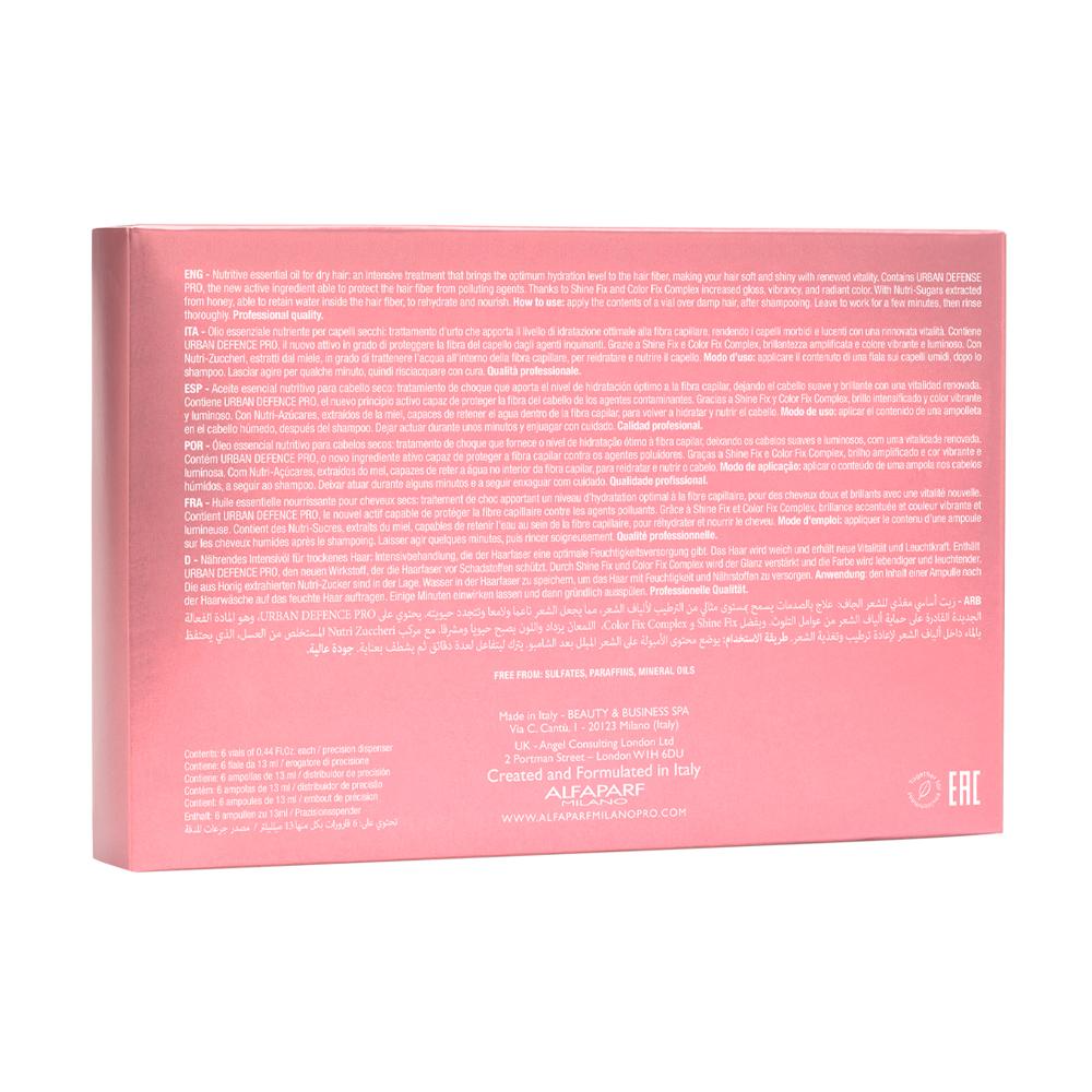 Kit Ampola de Tratamento Semi di Lino Nutritive Essencial Oil Alfaparf Milano 13ml 6 Unidades