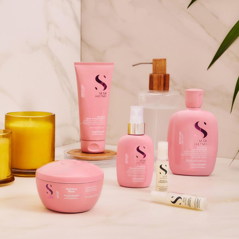 Kit Ampola de Tratamento Semi di Lino Nutritive Essencial Oil Alfaparf Milano 13ml 6 Unidades