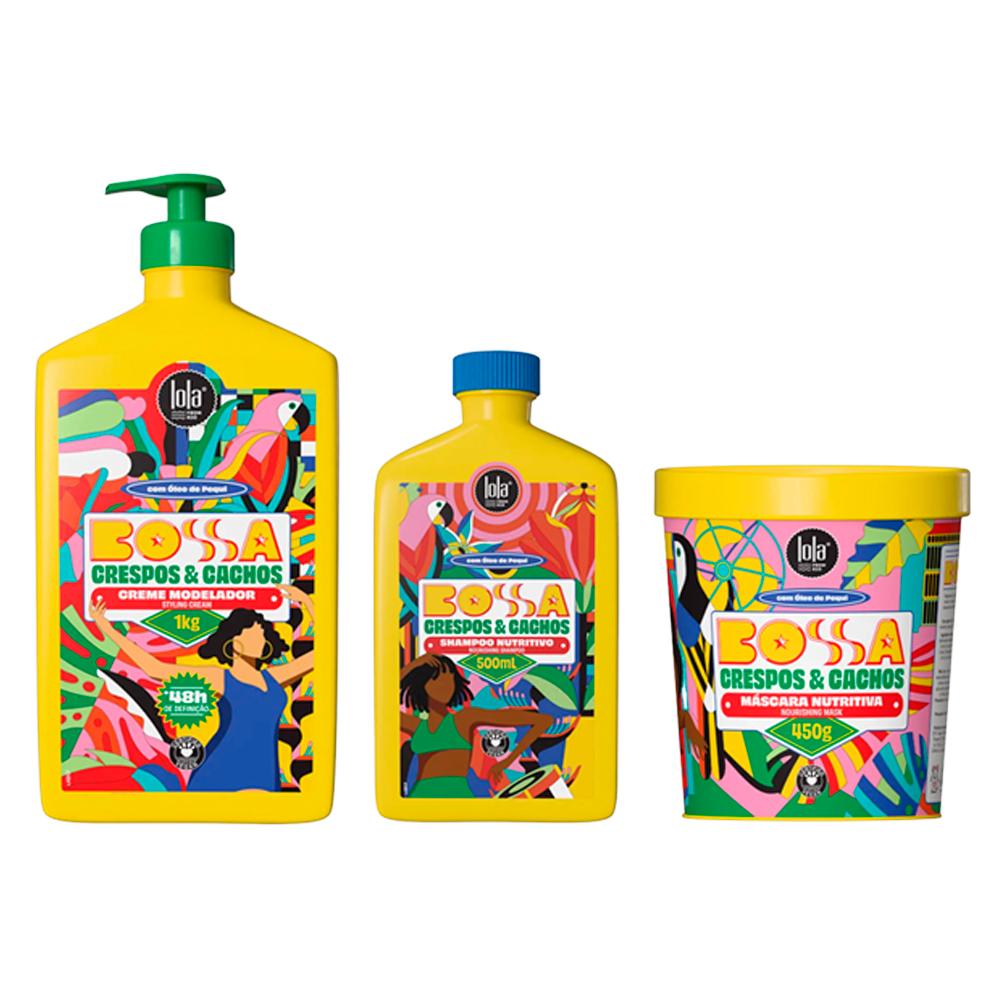 Kit Bossa Lola From Rio Shampoo 500ml + Máscara 450g + Creme 1L