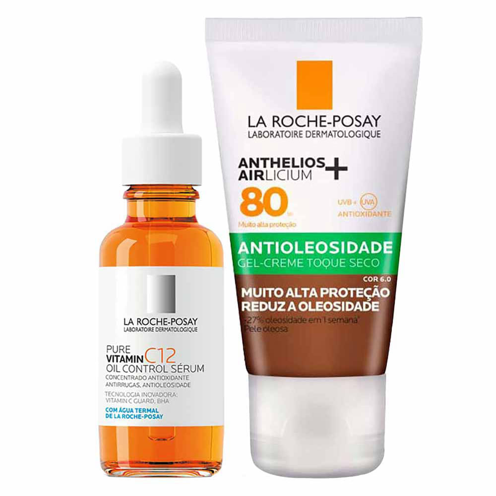 Kit La Roche-Posay Sérum Antirrugas + Protetor Solar Facial com Cor FPS 80 6.0