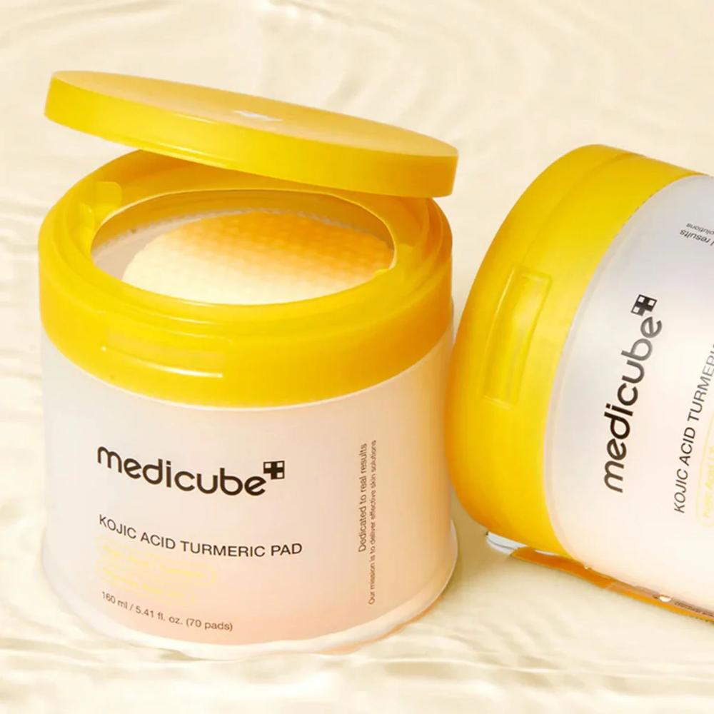 Tônico Facial Em Pads Kojic Acid Turmeric Pads Medicube 70 Unidades 160g