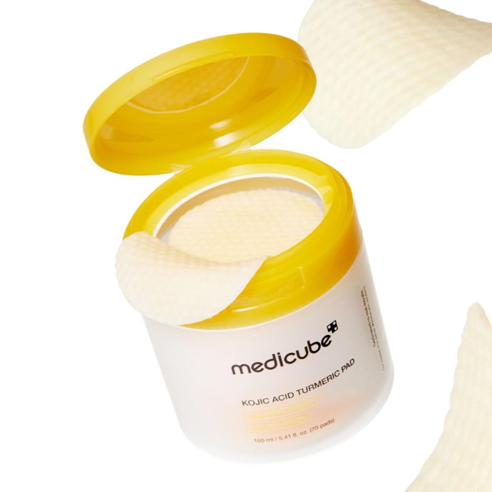 Tônico Facial Em Pads Kojic Acid Turmeric Pads Medicube 70 Unidades 160g