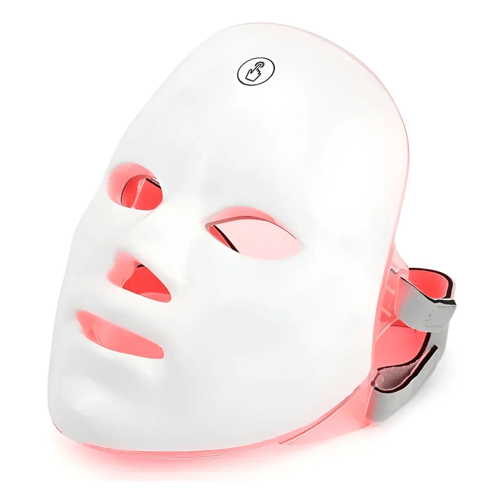 Máscara Facial LED 7 Cores Fotón Leve Recarregável