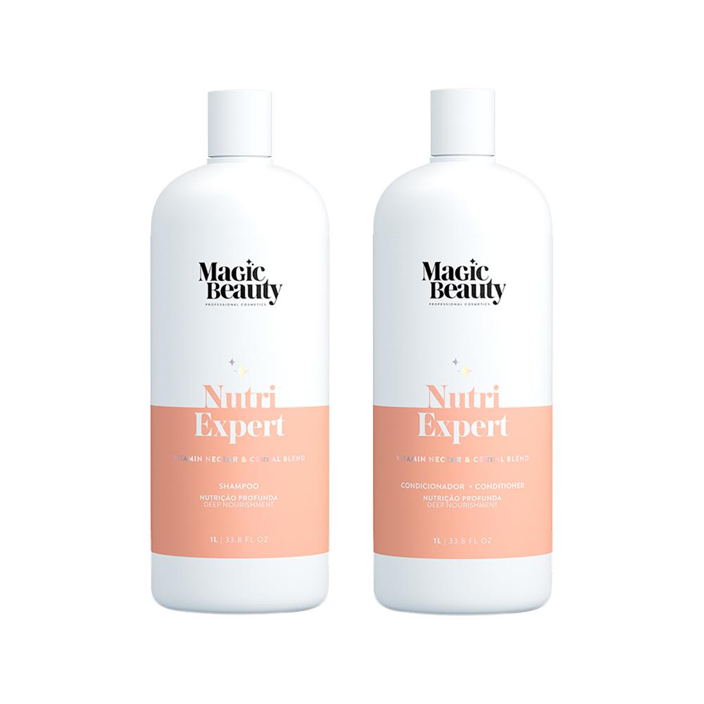 Kit Nutri Expert Vitamin Nectar Magic Beauty Shampoo 1L + Condicionador 1L