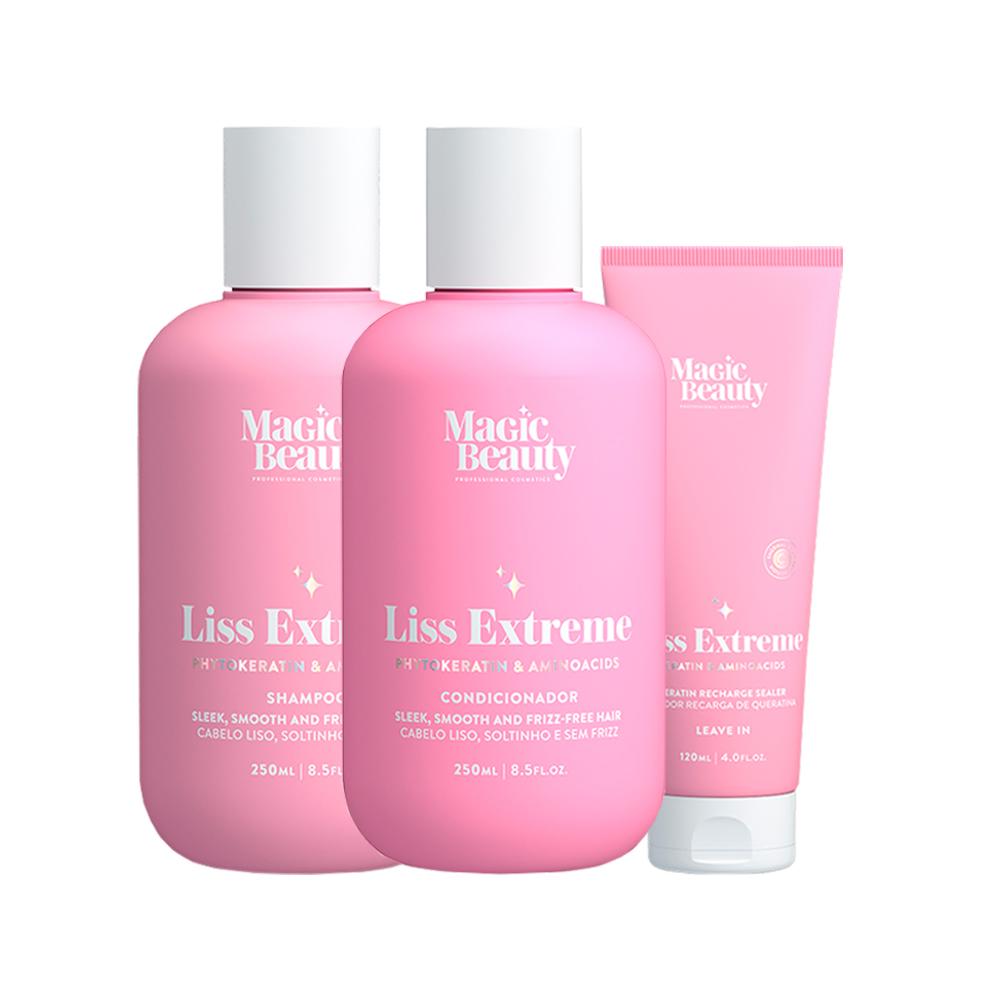 Kit Liss Extreme Magic Beauty Shampoo 250ml + Condicionador 250ml + Selador De Queratina 120ml