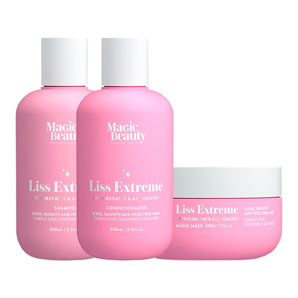 Kit Liss Extreme Magic Beauty Shampoo 250ml + Condicionador 250ml + Máscara 200g