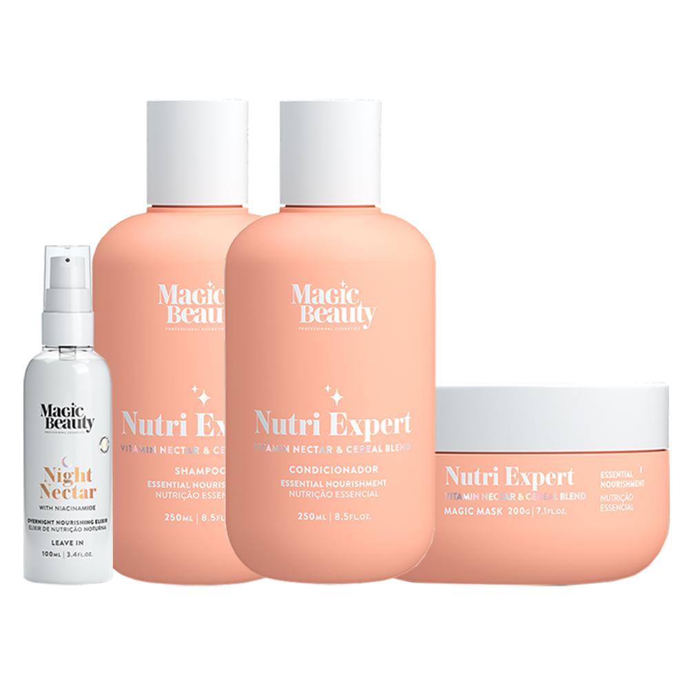 Kit Nutri Expert Vitamin Nectar Magic Beauty Shampoo 250ml + Condicionador 250ml + Máscara 200g + Leave-In 100ml