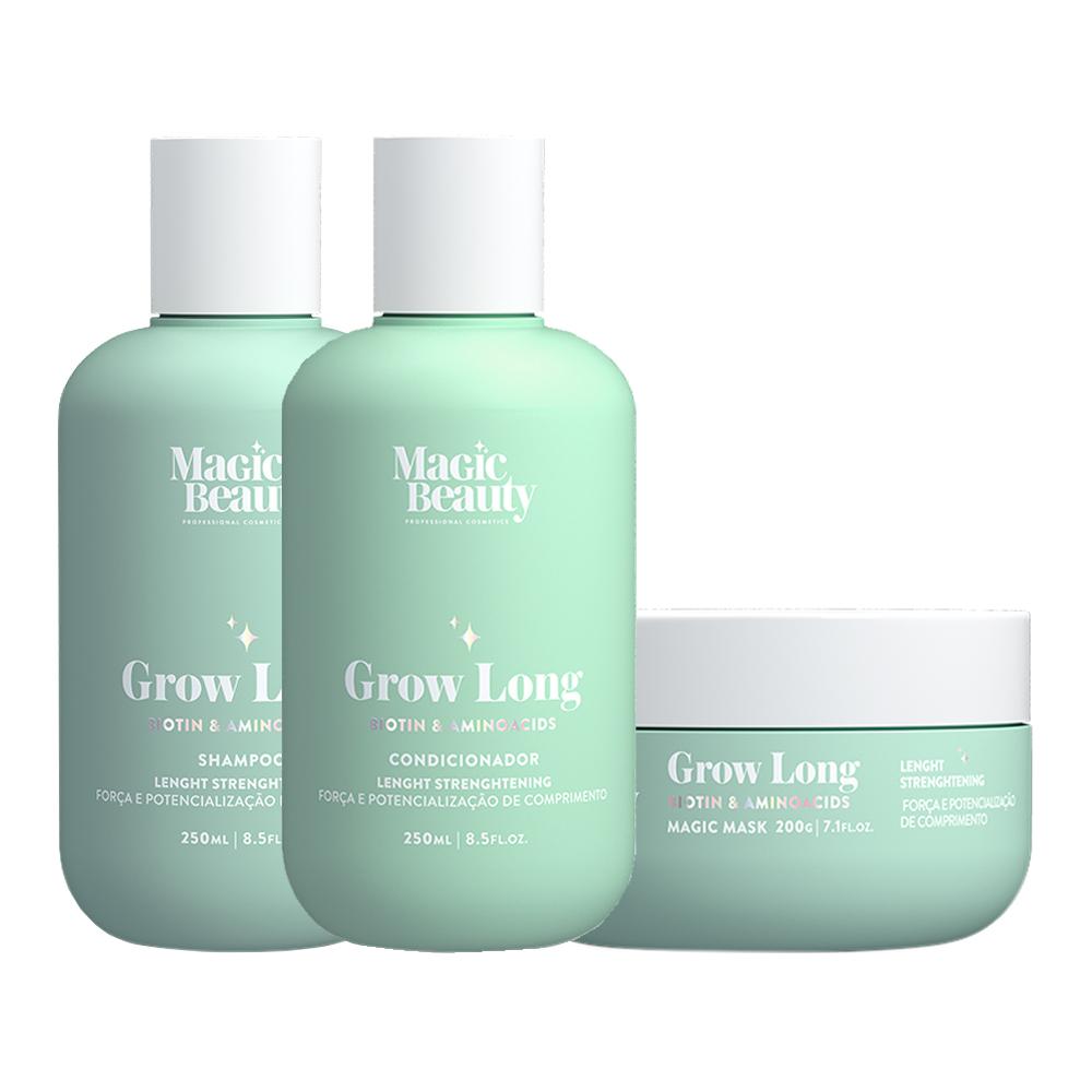 Kit Grow Long Magic Beauty Shampoo 250ml + Condicionador 250ml + Máscara 200g