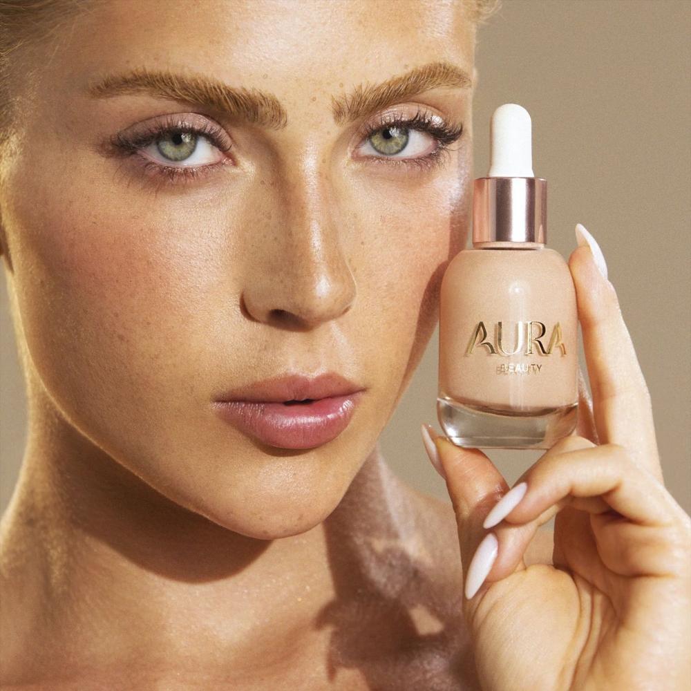 Gotas Iluminador Prime Acetinado Aura Beauty Aurora Shine 30ml