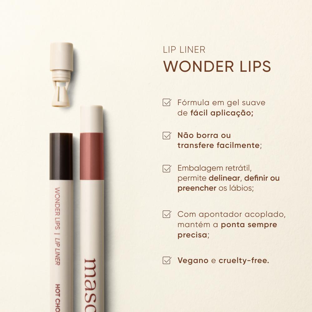 Lapiseira Labial Wonder Lips Mascavo Pecan