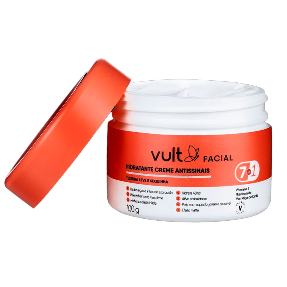 Creme Facial Antissinais 7 em 1 Vult Care 100g