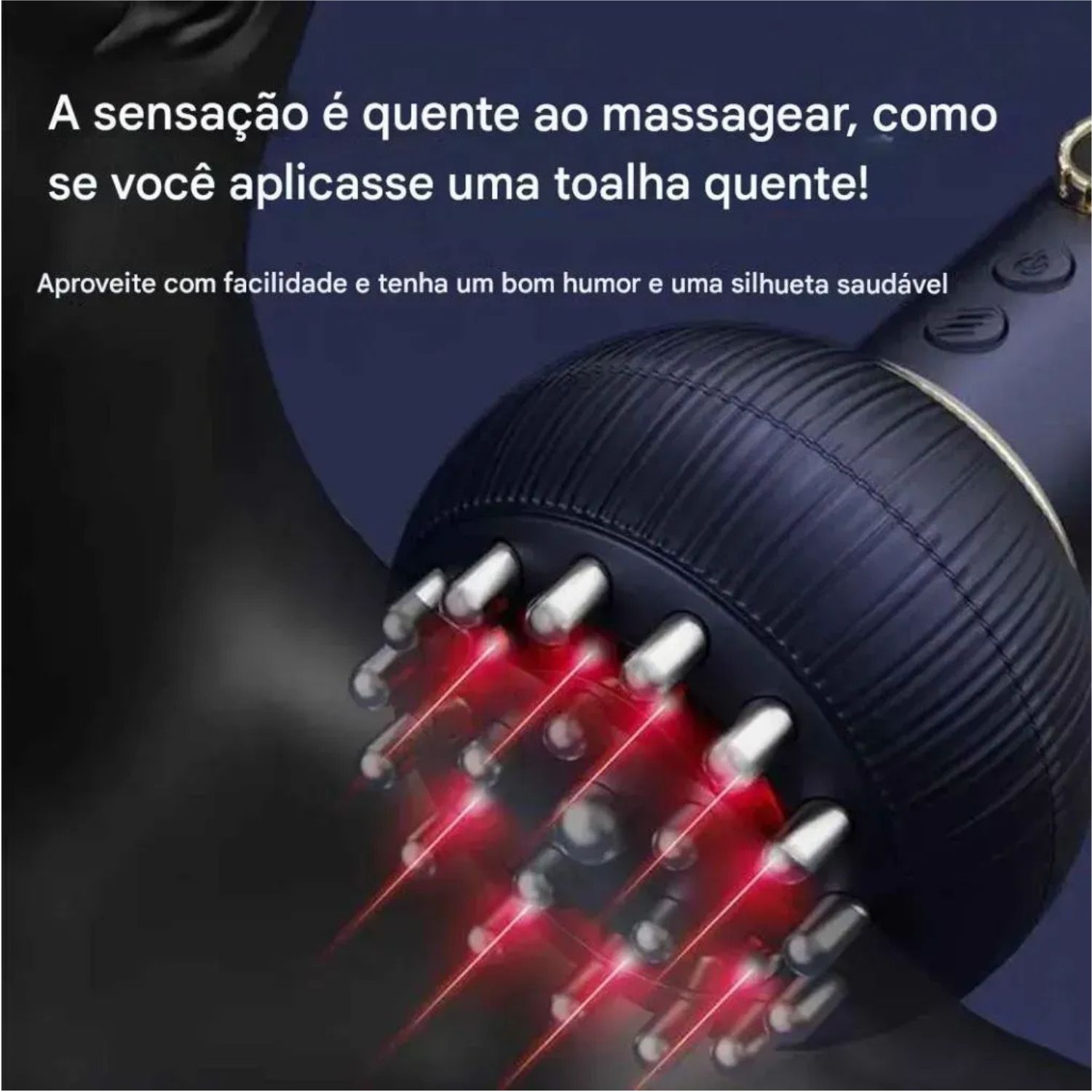 Massageador Corporal Redutor de Celulite Aquecimento USB Cor Aleatória