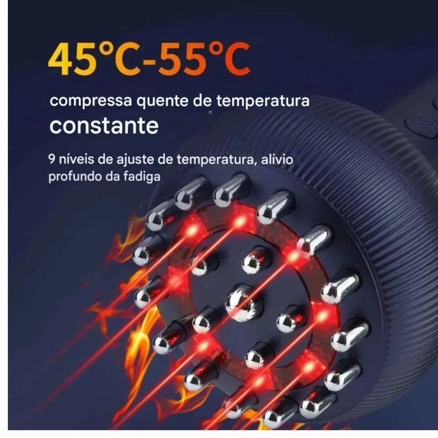 Massageador Corporal Redutor de Celulite Aquecimento USB Cor Aleatória