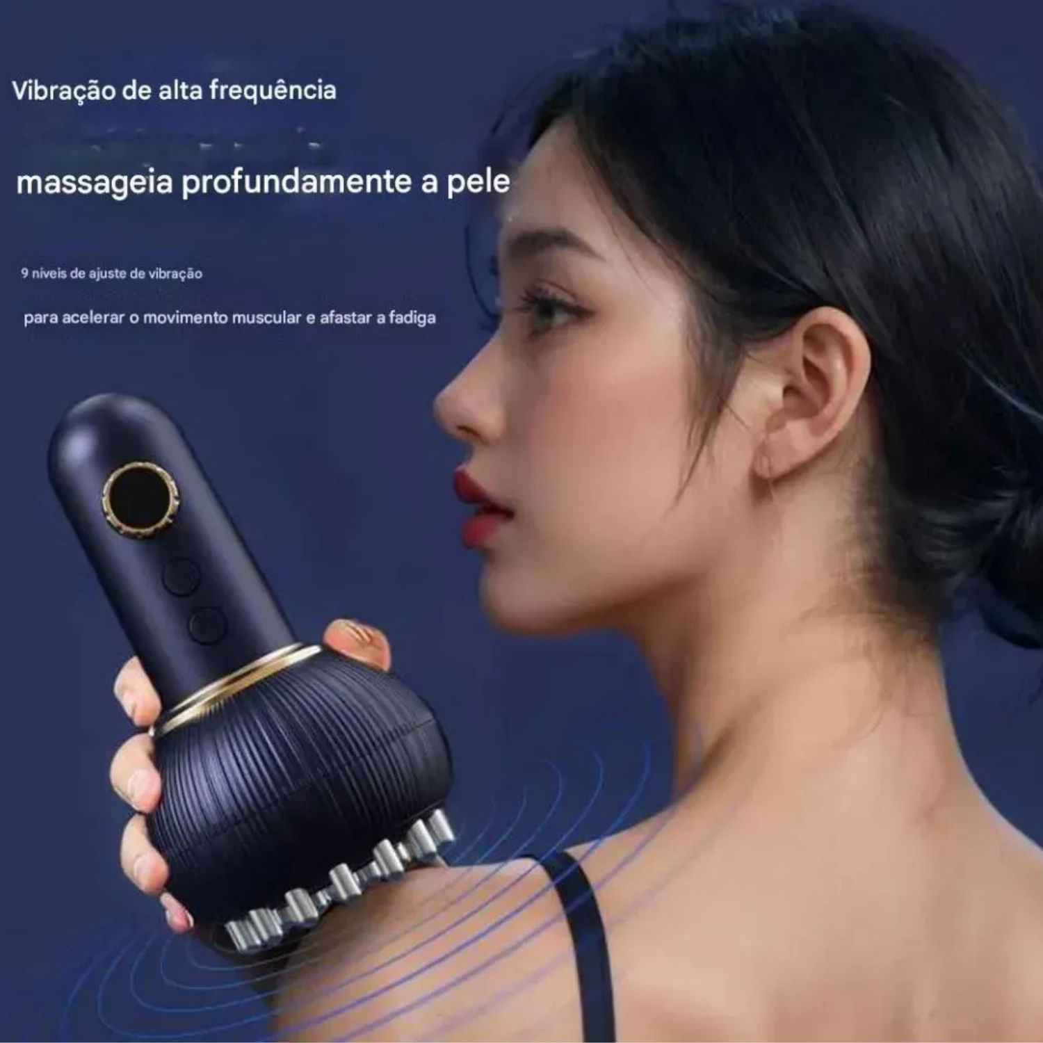Massageador Corporal Redutor de Celulite Aquecimento USB Cor Aleatória